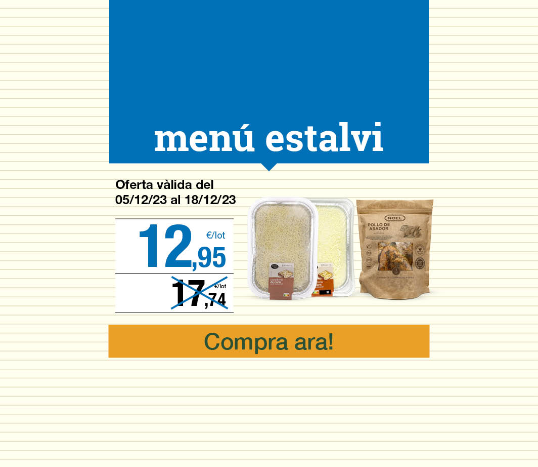 Fes clic aquí per veure el menú estalvi canelons -4- Pàgina de promoció