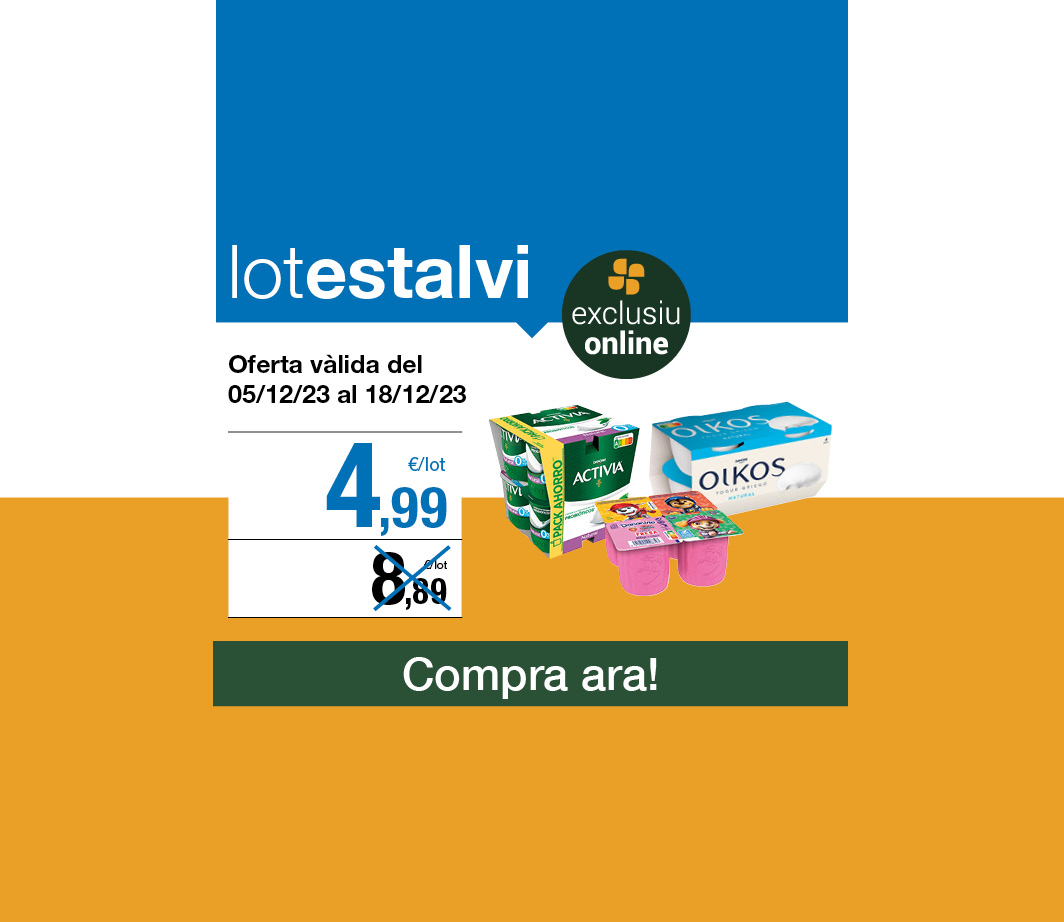 Fes clic aquí per veure el lot estalvi làctics -4- Pàgina de promoció