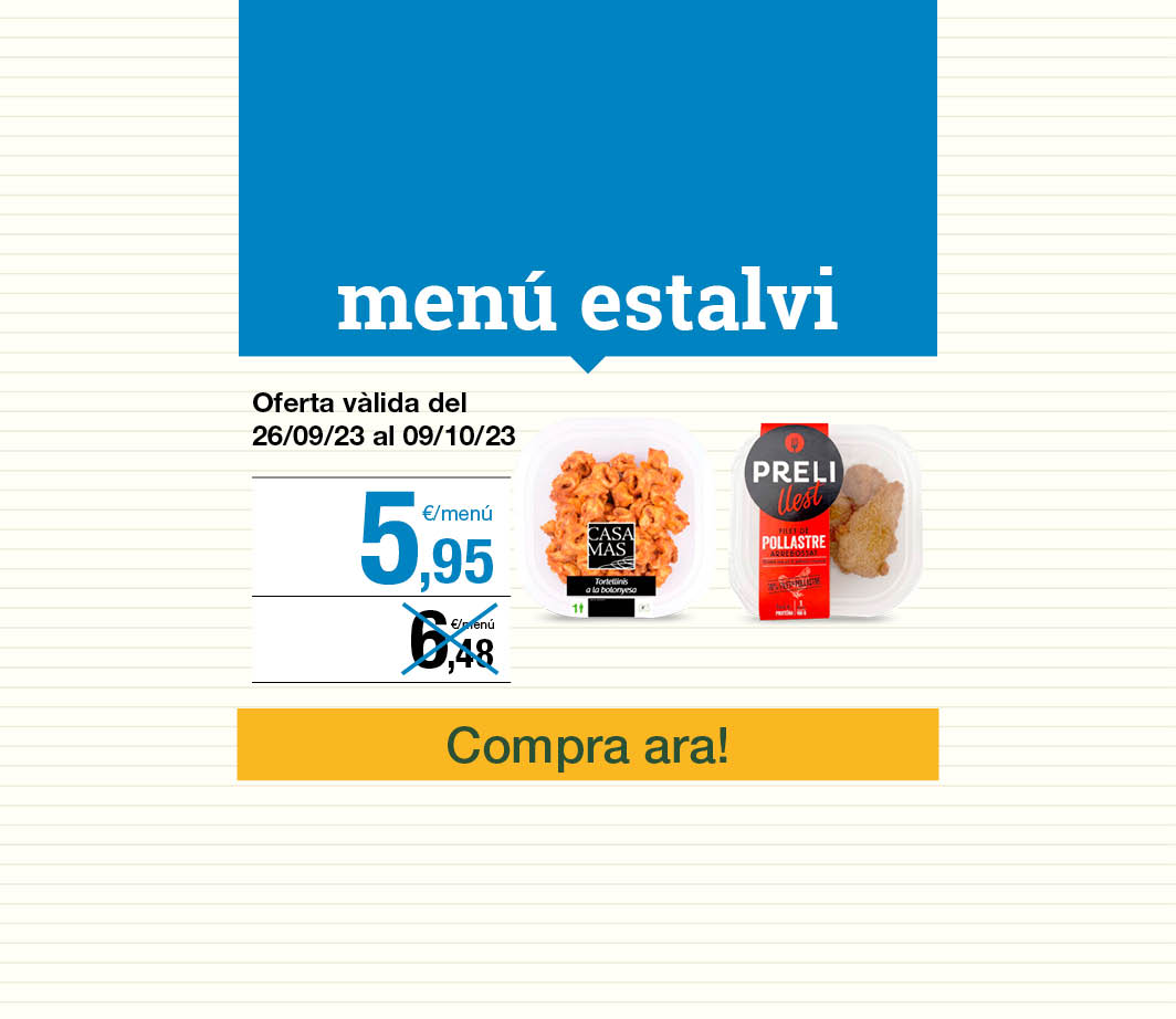Fes clic aquí per veure el menú estalvi pollastre -3- Pàgina de promoció