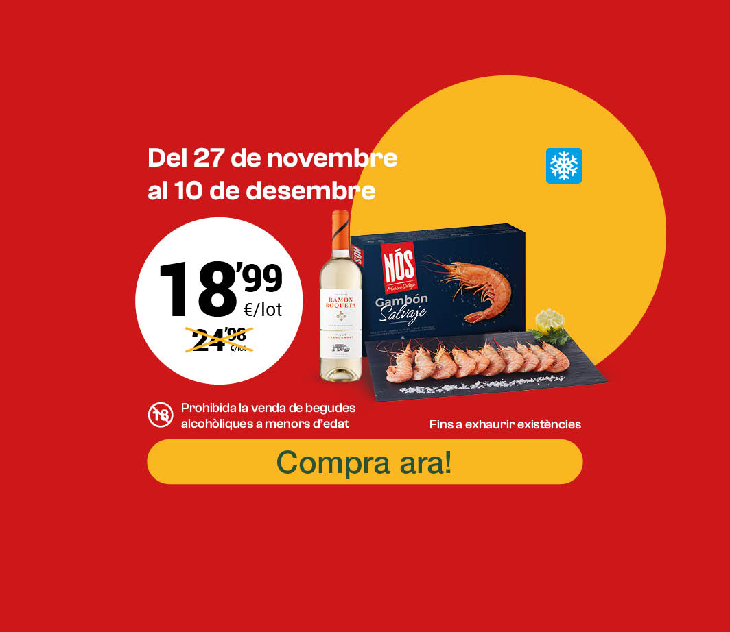 Avança't a Nadal comprant el lot de gamba -3- Pàgina de promoció