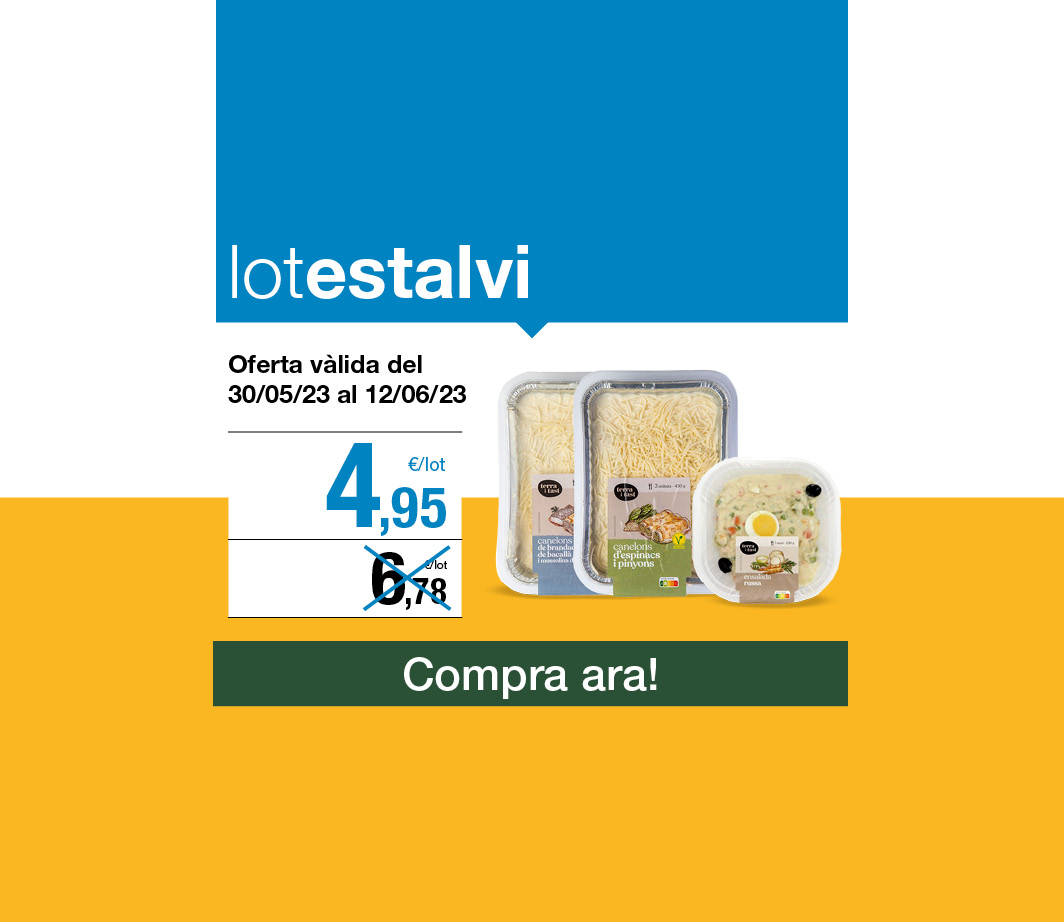 Fes clic aquí per veure el lot estalvi canelons -3- Pàgina de promoció