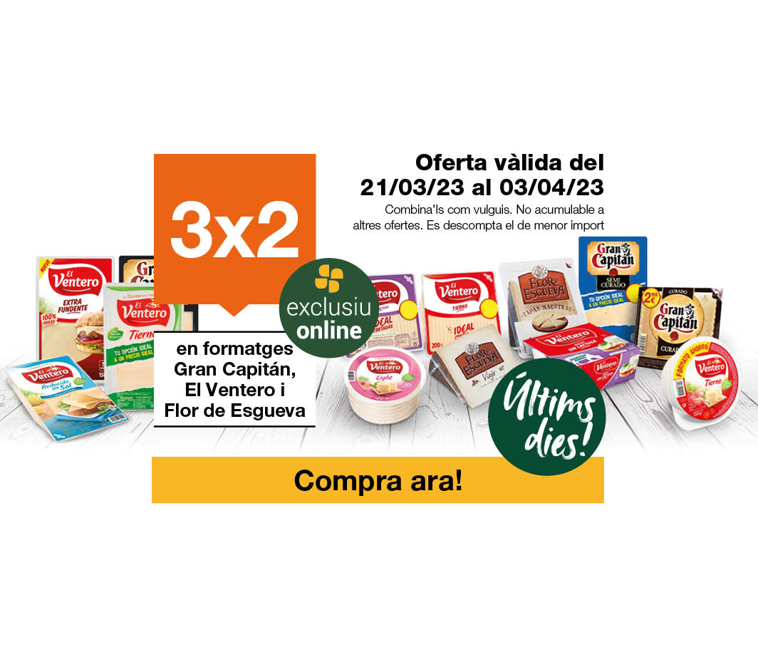 Fes clic aquí per veure el 3x2 en formatgería -3- Pàgina de promoció