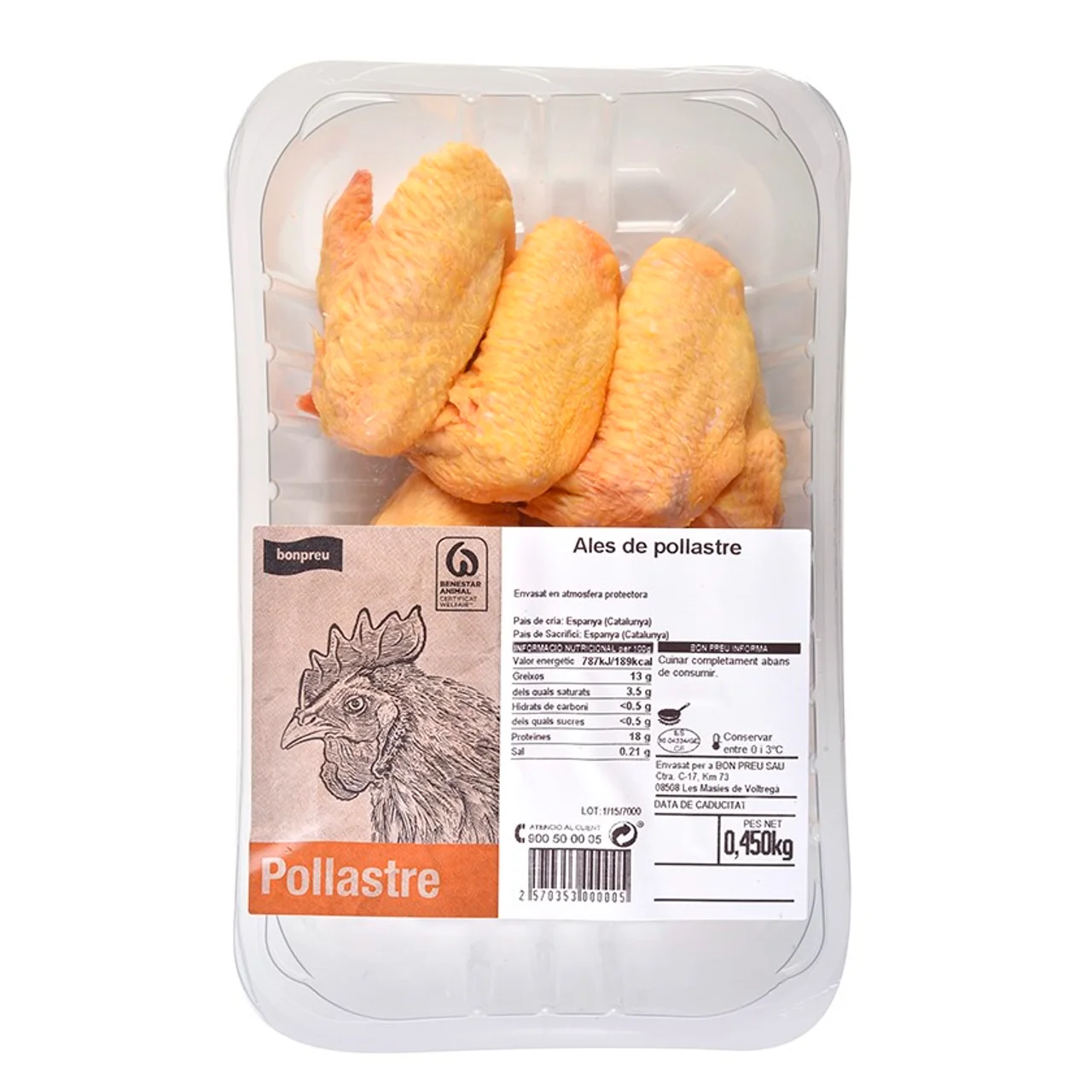 BONPREU Alas de pollo