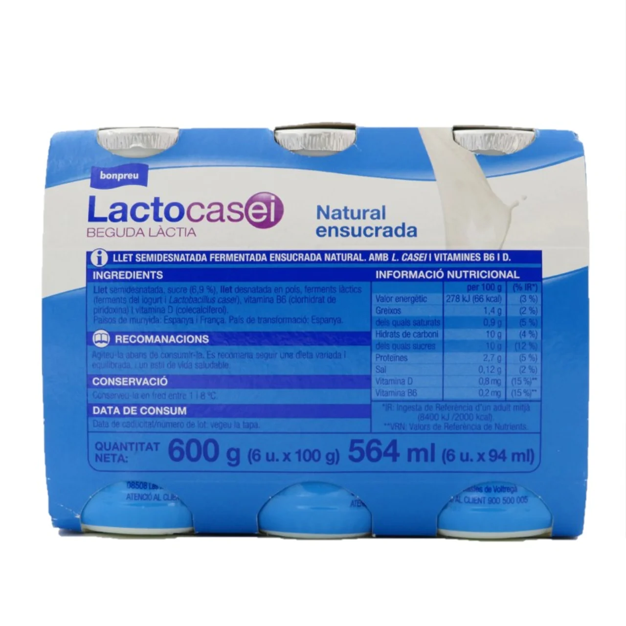 BONPREU Bebida láctea natural Lactocasei