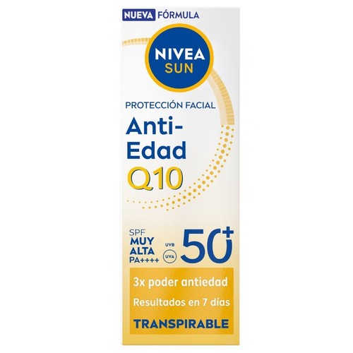 NIVEA SUN Crema solar facial antitaques Q10 FPS 50 molt alta