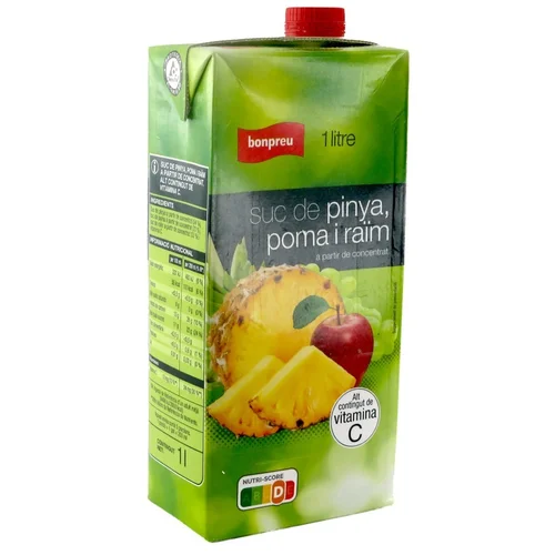 BONPREU Zumo de naranja a partir de concentrado.