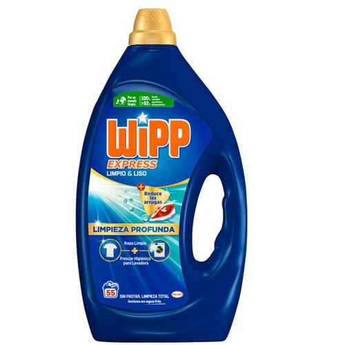 WIPP Detergent líquid net i llis de 55 dosis