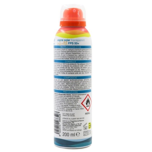BONPREU Protecció solar transparent infantil FPS 50+