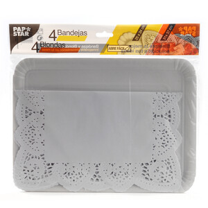 Imagen de PAPSTAR Safata rectangular amb blonda