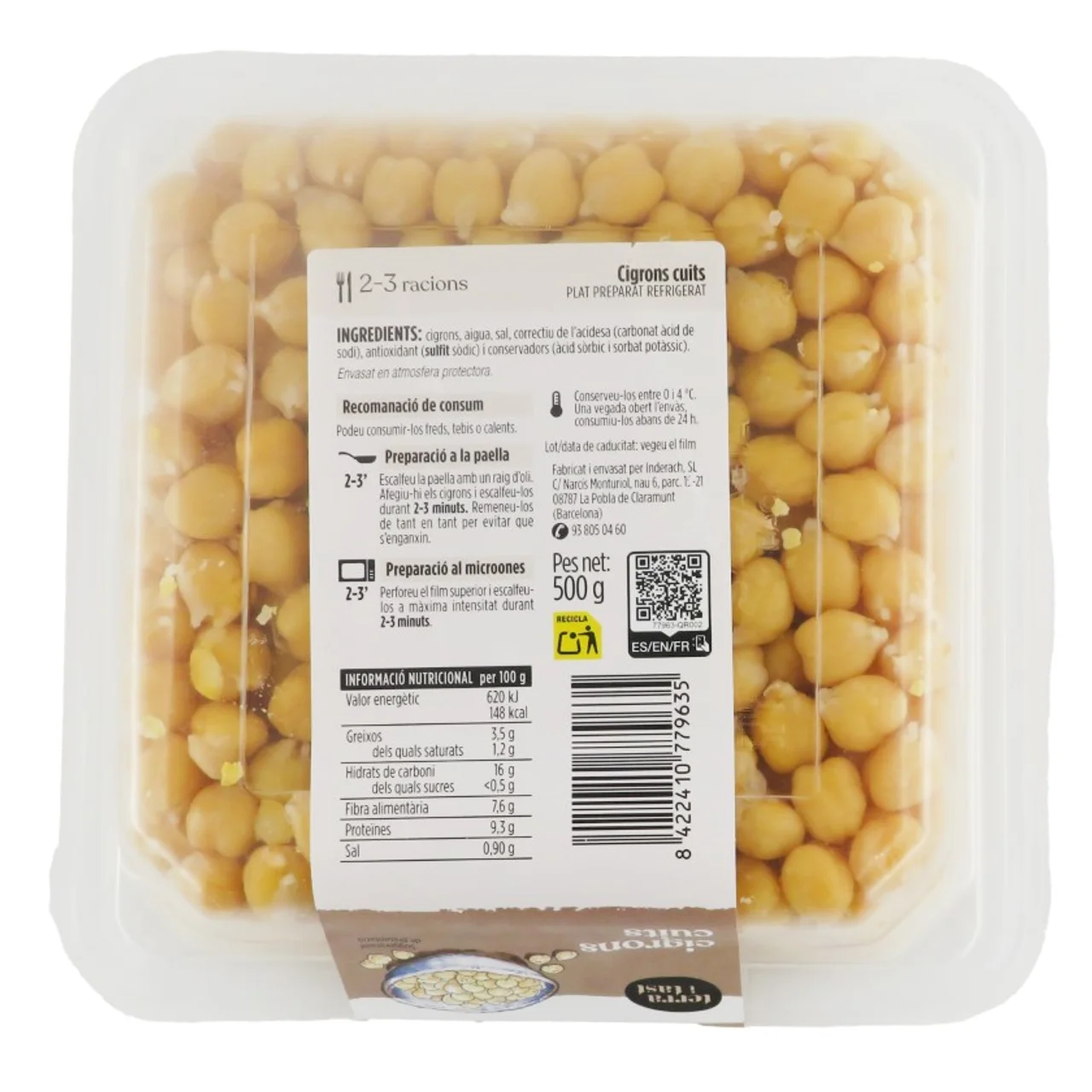 TERRA I TAST Garbanzos cocidos