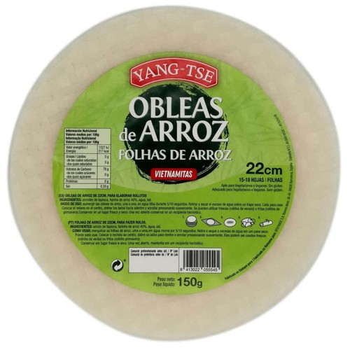 YANG-TSE Pasta per a rotllets de primavera