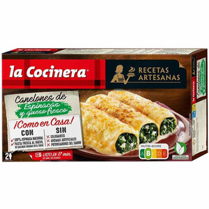 LA COCINERA Canelons d'espinacs i formatge fresc
