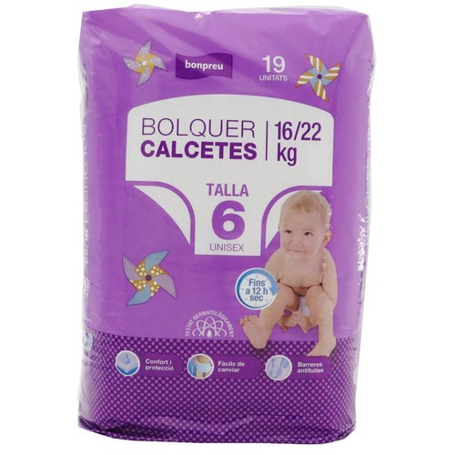 BONPREU Bolquer calcetes T.6 (16-22 kg)