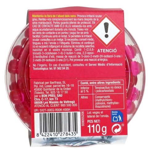 BONPREU Ambientador de perles perfumades Fruites Vermelles