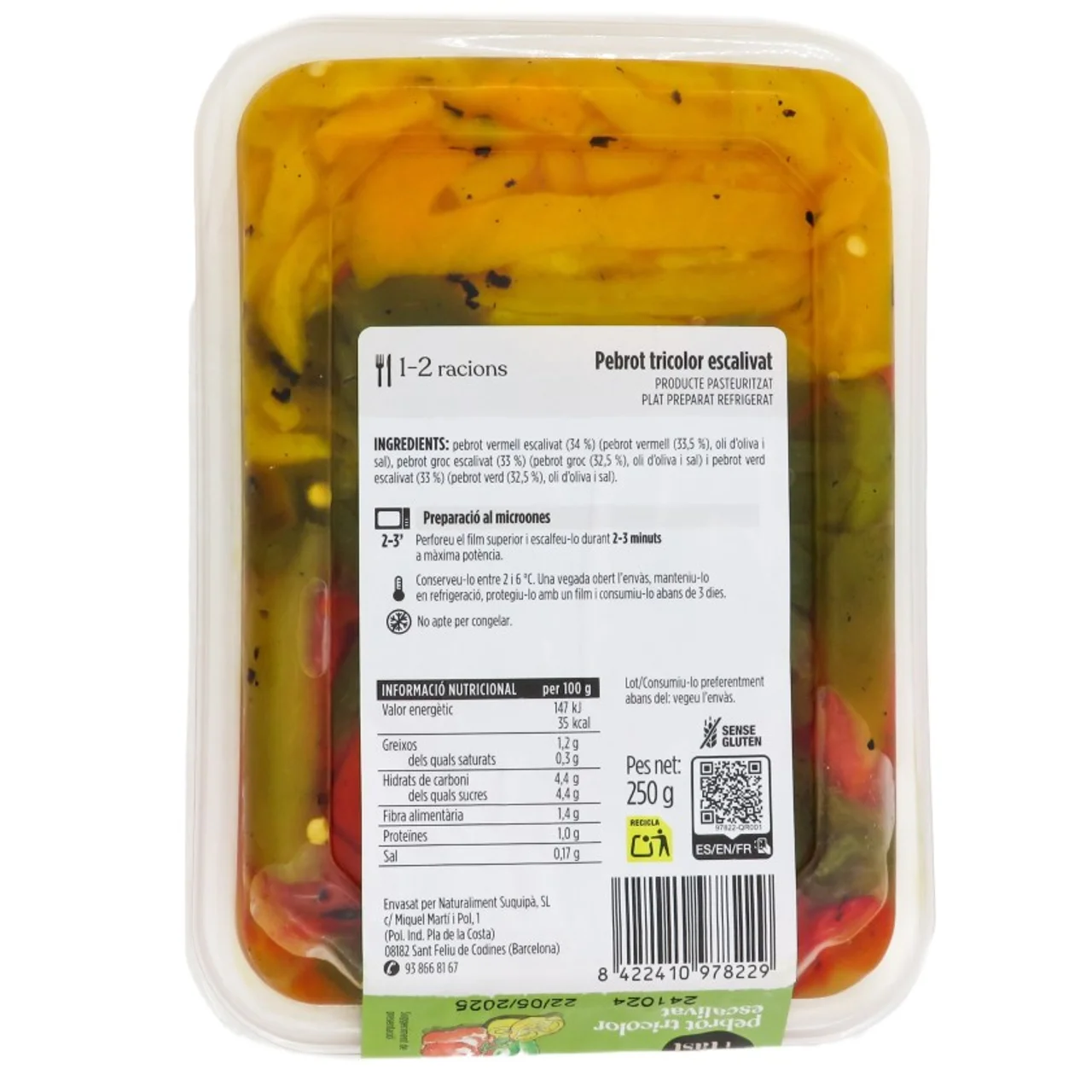 TERRA I TAST Pimiento tricolor escalivado