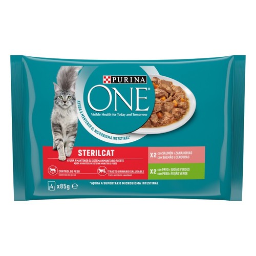 PURINA ONE Menjar de salmó i gall dindi per a gat esterilitzat