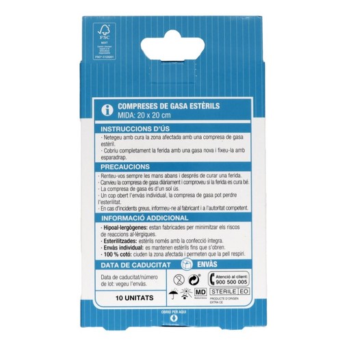 BONPREU Compreses de gasa estèrils