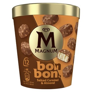 Helado bombón de caramelo y almendra BonBon