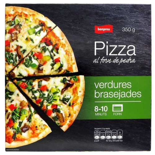 BONPREU Pizza al forn de pedra de verdures brasejades