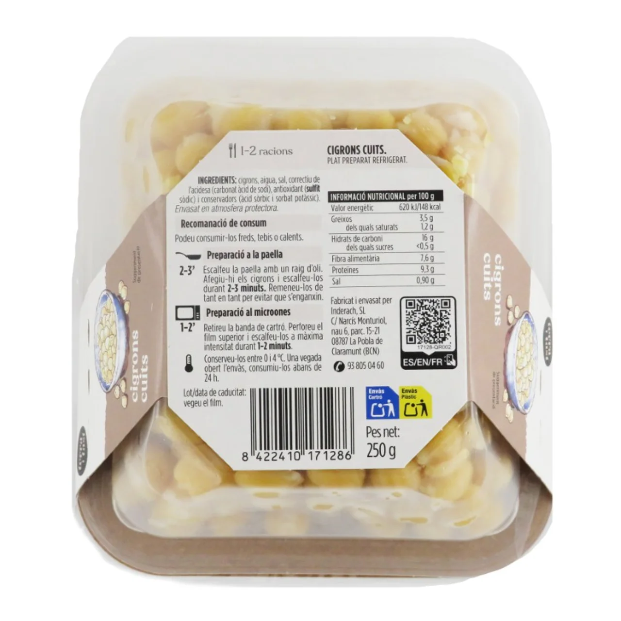 TERRA I TAST Garbanzos cocidos