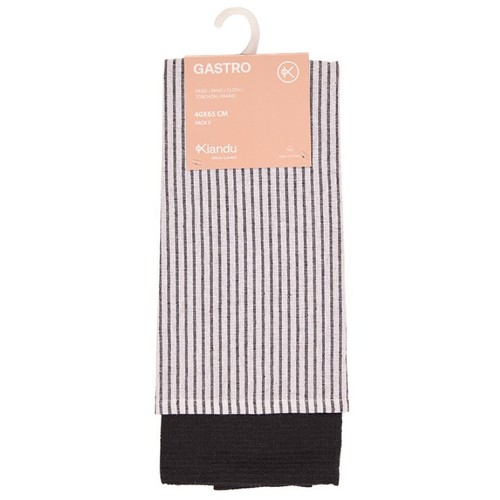 KIANDU Set draps ratlla negre