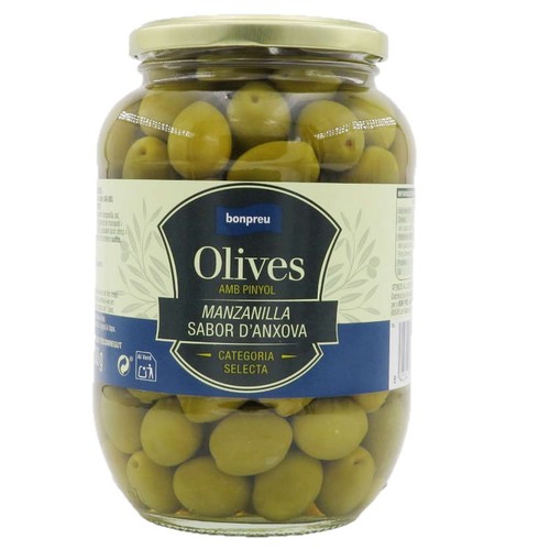 BONPREU Olives mançanenca sabor anxova amb pinyol