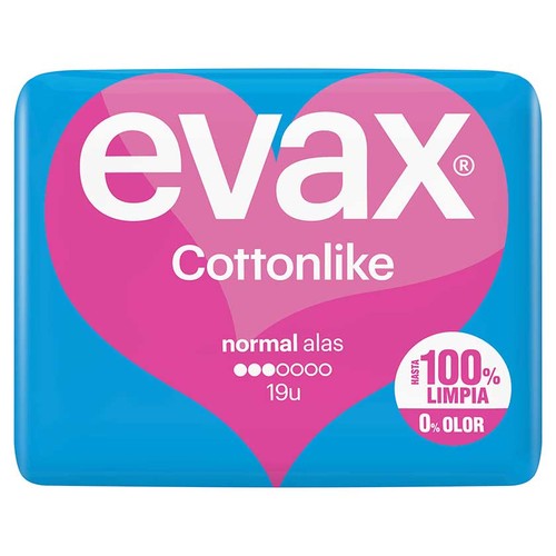 EVAX COTTONLIKE Compreses normals amb ales