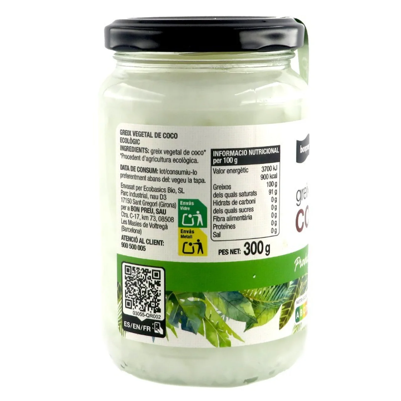 BONPREU Grasa de coco ecológica
