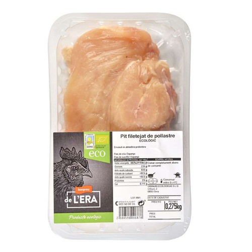 BONPREU Pit de pollastre filetejat ecològic