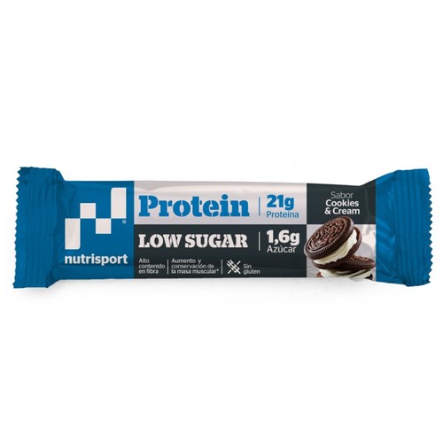 NUTRISPORT Barreta proteica de cookies i crema Low Carbs