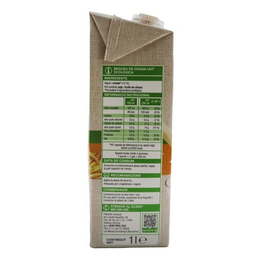 BONPREU Beguda de civada UHT ecològica