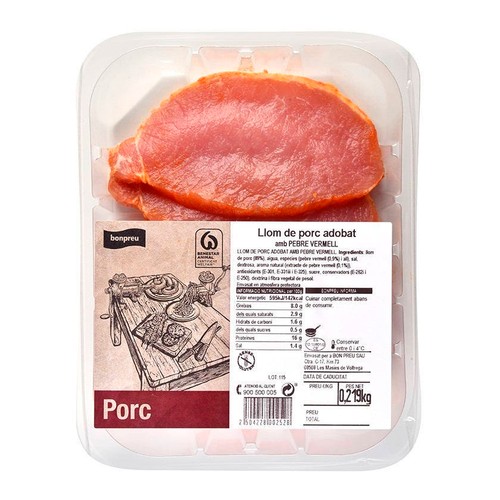 BONPREU Llom de porc adobat al pebre vermell