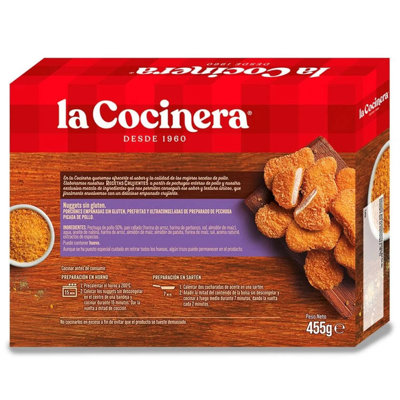 Nuggets de pollo sin gluten