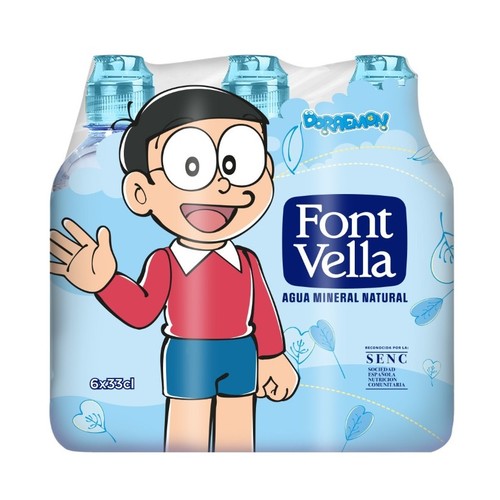 FONT VELLA Aigua mineral natural 6x33 cl