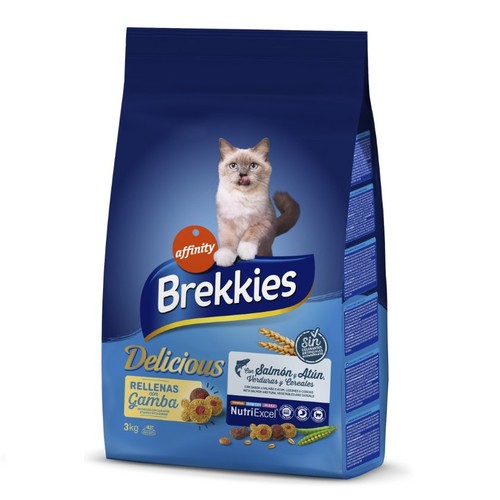 BREKKIES Menjar farcit de gamba per a gat