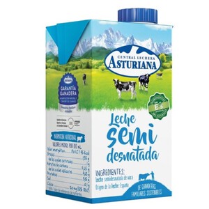 Imagen de ASTURIANA Llet semidesnatada UHT en cartró