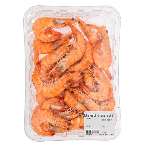  Llagostí vannamei cuit en safata de 300 grams aprox.