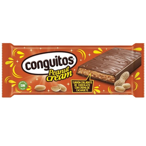 CONGUITOS Torró de xocolata amb crema de cacauet