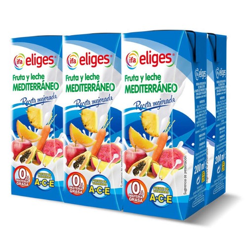 IFA Pack 6u. suc de fruites/llet Mediterrani