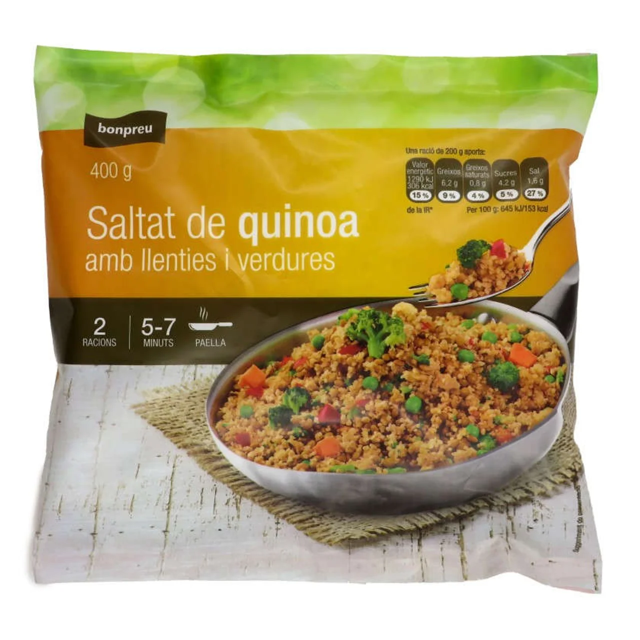 BONPREU Salteado de quinoa con lentejas y verduras