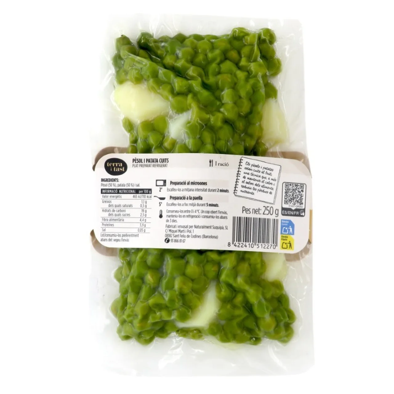 TERRA I TAST Guisantes y patatas