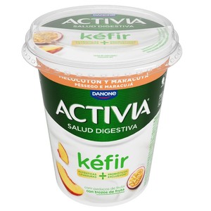 Kéfir con melocotón y maracuyá