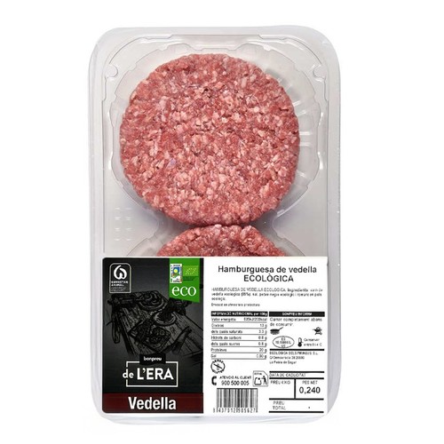 BONPREU Hamburgueses de vedella ecològica