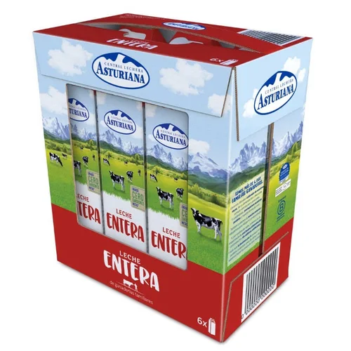 Leche semidesnatada 6x1L en cartón