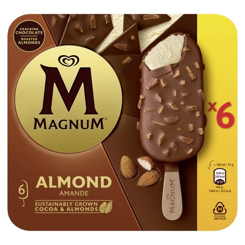 MAGNUM Gelat de xocolata amb ametlles