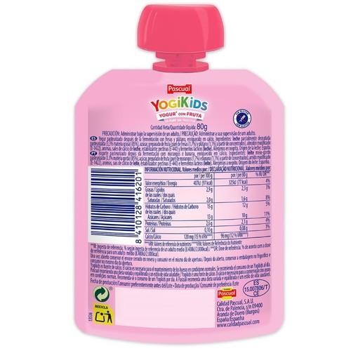 YOGIKIDS Iogurt líquid de maduixa i plàtan