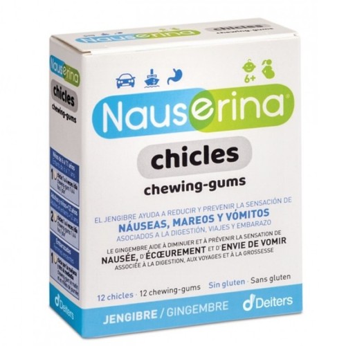 NAUSERINA Xiclets anti náusea, mareigs i vómits