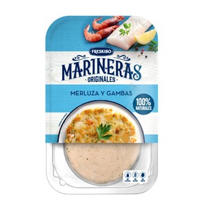MARINERAS FRESKIBO Hamburguesa de lluç i gambes