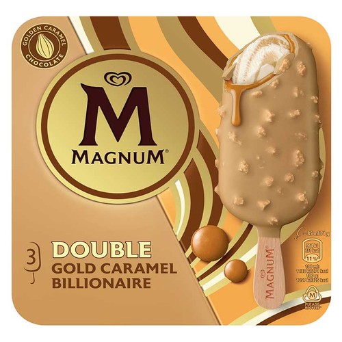 MAGNUM Gelat doble caramel Gold Caramel Billionaire