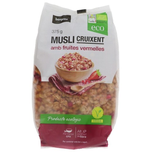 BONPREU Musli cruixent amb fruites vermelles ecològic